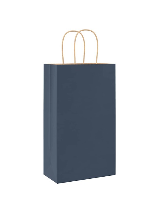 Paperikassit 250 kpl kahvoilla sininen 21x11x36 cm