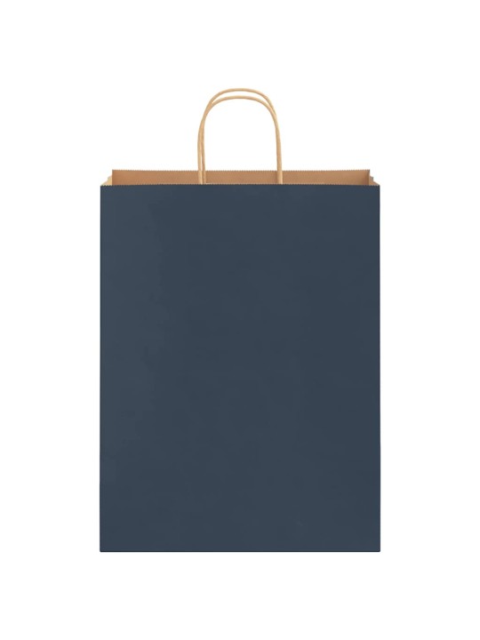 Paperikassit 250 kpl kahvoilla sininen 32x12x42 cm