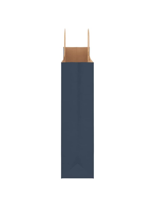 Paperikassit 250 kpl kahvoilla sininen 32x12x42 cm