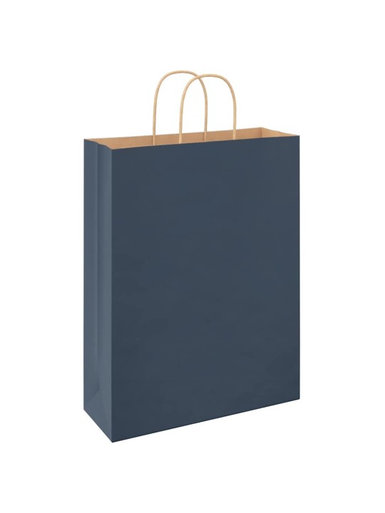 Paperikassit 250 kpl kahvoilla sininen 32x12x42 cm