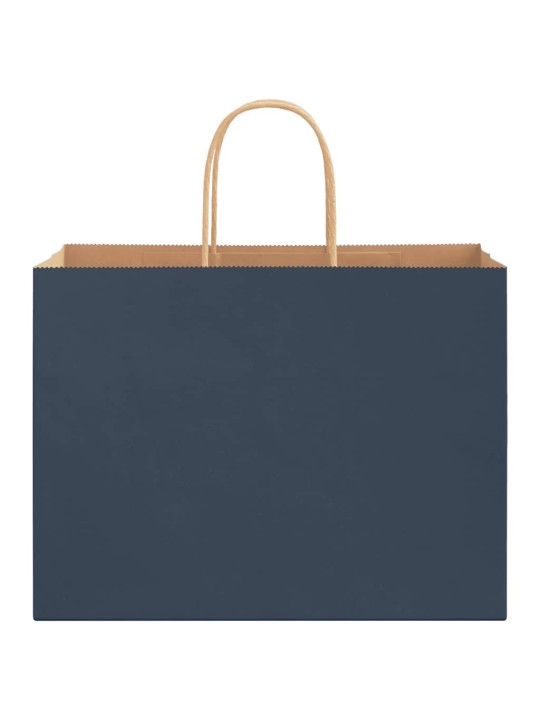 Paperikassit 250 kpl kahvoilla sininen 32x17x25 cm