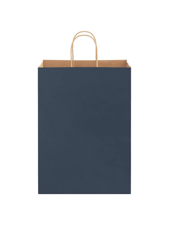 Paperikassit 250 kpl kahvoilla sininen 32x17x44 cm