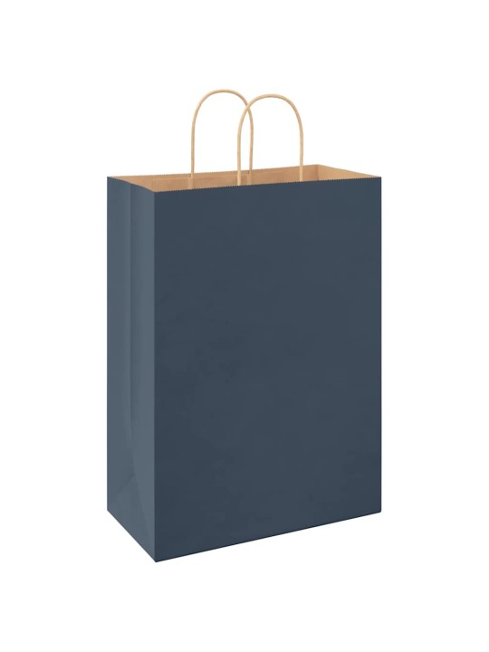 Paperikassit 250 kpl kahvoilla sininen 32x17x44 cm