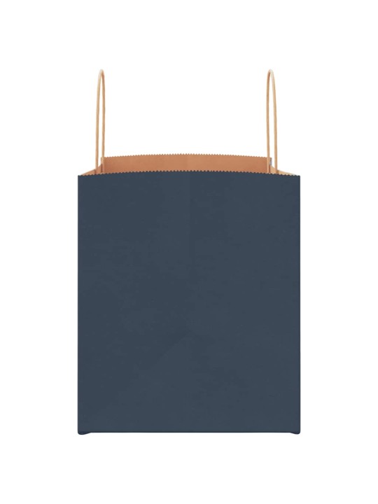 Paperikassit 250 kpl kahvoilla sininen 32x22x24 cm
