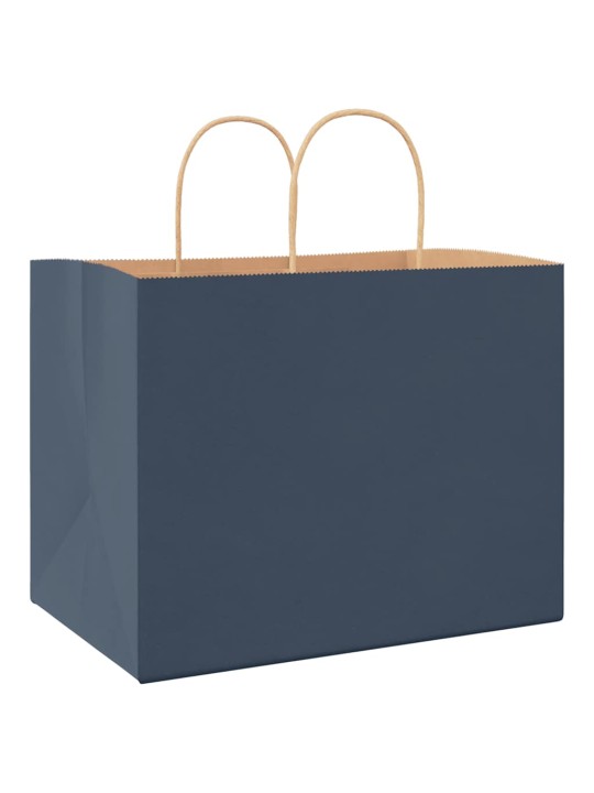 Paperikassit 250 kpl kahvoilla sininen 32x22x24 cm