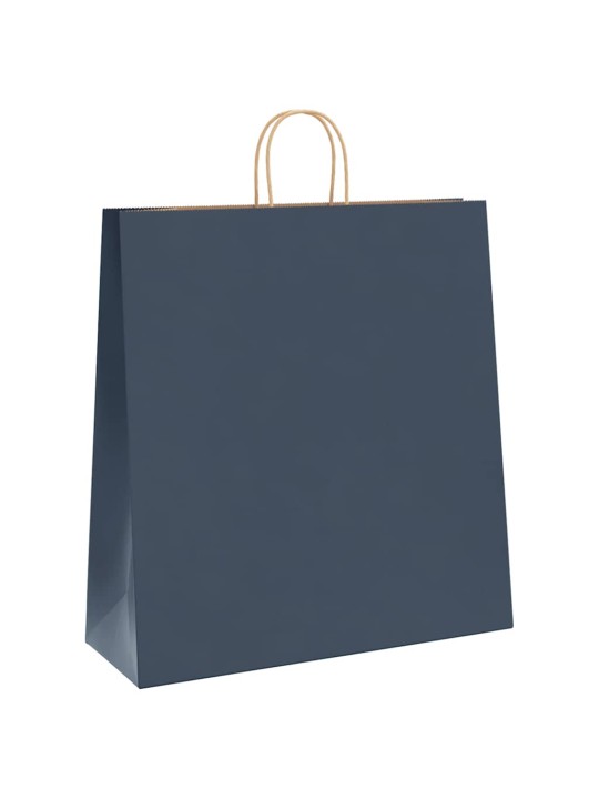 Paperikassit 250 kpl kahvoilla sininen 45x17x48 cm