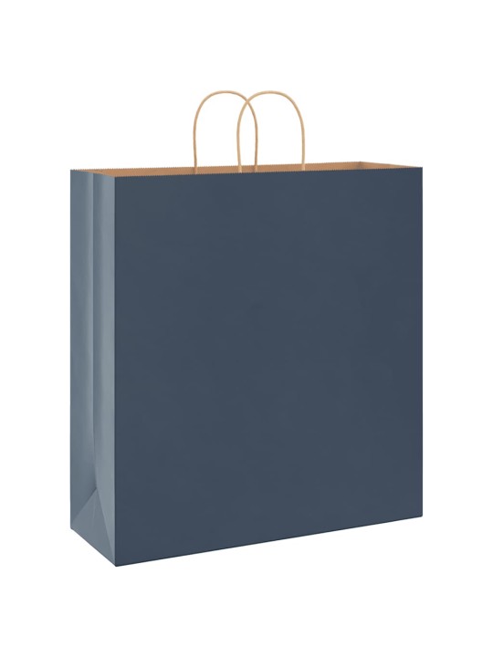 Paperikassit 250 kpl kahvoilla sininen 45x17x48 cm