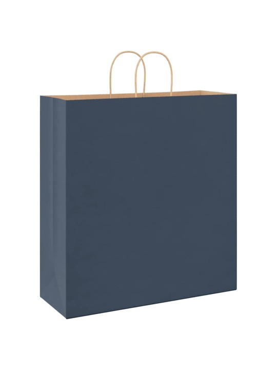 Paperikassit 250 kpl kahvoilla sininen 45x17x48 cm