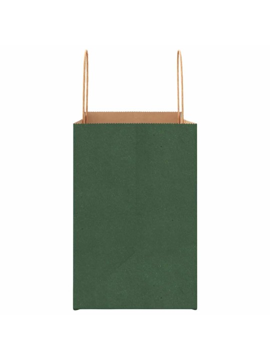 Paperikassit 50 kpl kahvoilla vihreä 26x17x25 cm