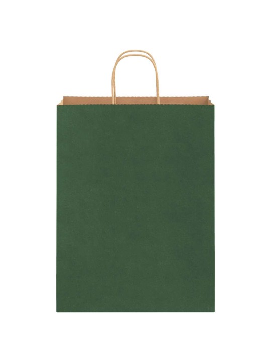 Paperikassit 50 kpl kahvoilla vihreä 32x12x42 cm