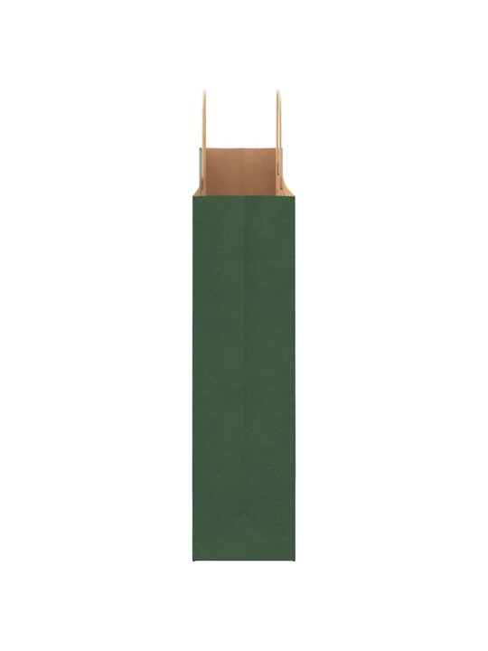 Paperikassit 50 kpl kahvoilla vihreä 32x12x42 cm