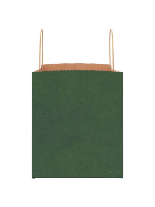 Paperikassit 50 kpl kahvoilla vihreä 32x22x24 cm