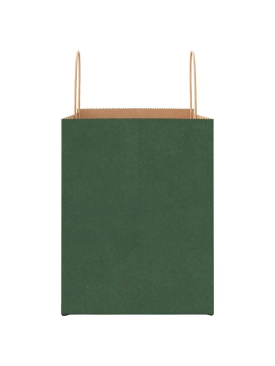 Paperikassit 50 kpl kahvoilla vihreä 32x22x28 cm