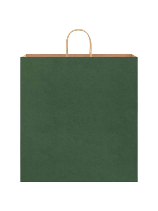 Paperikassit 50 kpl kahvoilla vihreä 45x17x48 cm