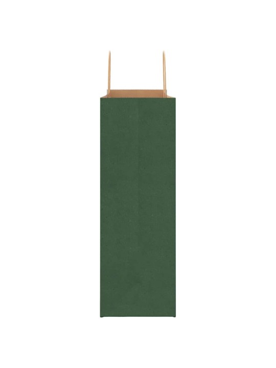 Paperikassit 50 kpl kahvoilla vihreä 45x17x48 cm