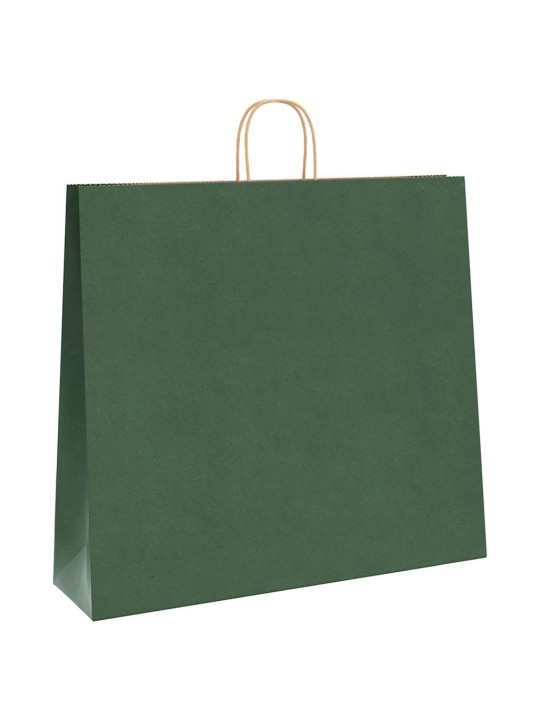 Paperikassit 50 kpl kahvoilla vihreä 54x15x49 cm