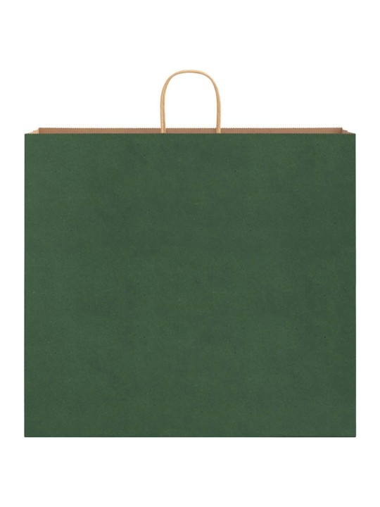 Paperikassit 50 kpl kahvoilla vihreä 54x15x49 cm