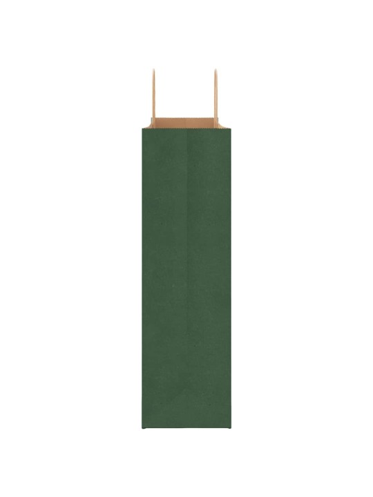 Paperikassit 50 kpl kahvoilla vihreä 54x15x49 cm