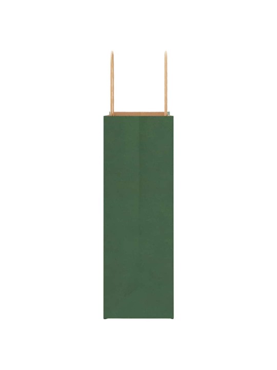 Paperikassit 250 kpl kahvoilla vihreä 21x11x31 cm