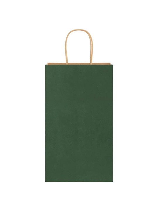 Paperikassit 250 kpl kahvoilla vihreä 21x11x36 cm