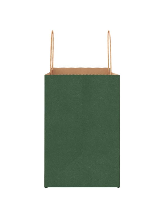 Paperikassit 250 kpl kahvoilla vihreä 26x17x25 cm