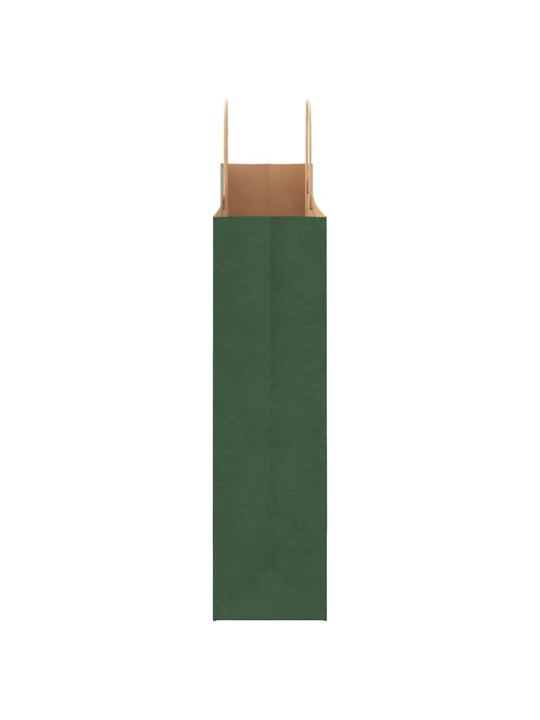 Paperikassit 250 kpl kahvoilla vihreä 32x12x42 cm