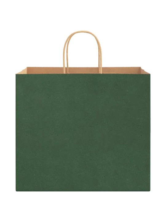 Paperikassit 250 kpl kahvoilla vihreä 32x22x28 cm