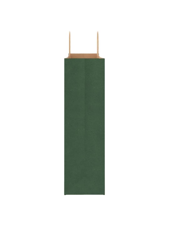 Paperikassit 250 kpl kahvoilla vihreä 54x15x49 cm