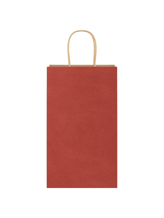 Paperikassit 50 kpl kahvoilla punainen 21x11x36 cm