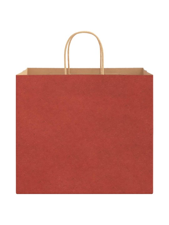 Paperikassit 50 kpl kahvoilla punainen 32x22x28 cm