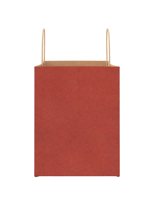 Paperikassit 50 kpl kahvoilla punainen 32x22x28 cm