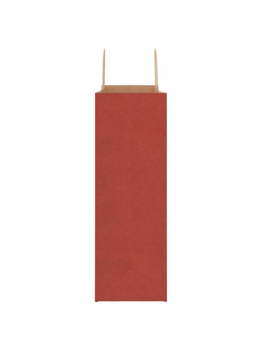 Paperikassit 50 kpl kahvoilla punainen 45x17x48 cm