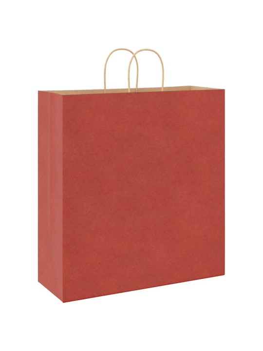 Paperikassit 50 kpl kahvoilla punainen 45x17x48 cm