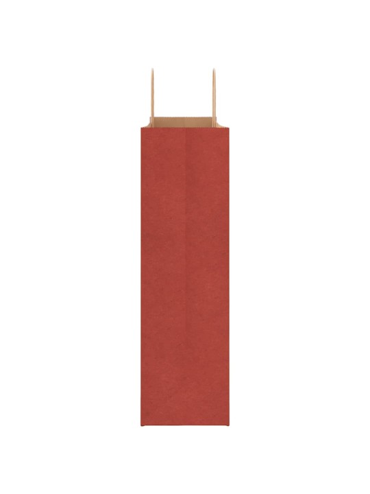 Paperikassit 50 kpl kahvoilla punainen 54x15x49 cm