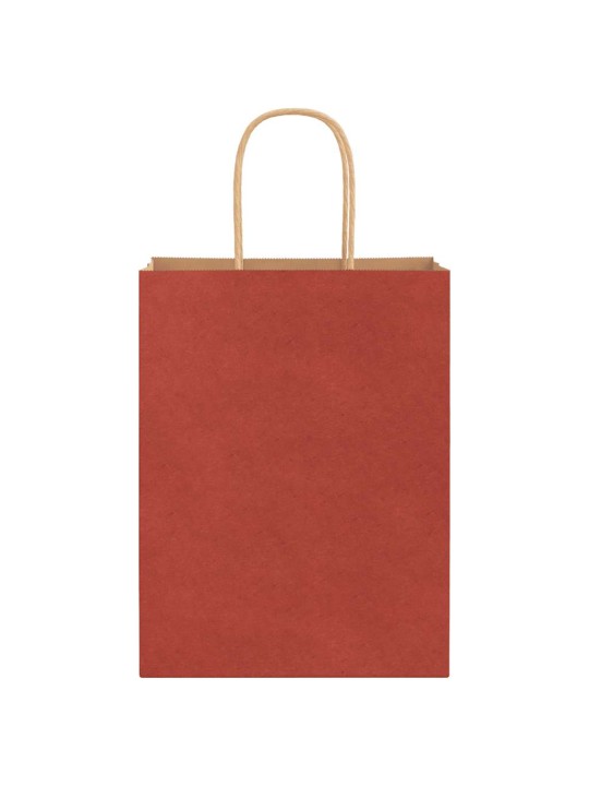 Paperikassit 250 kpl kahvoilla punainen 21x11x28 cm