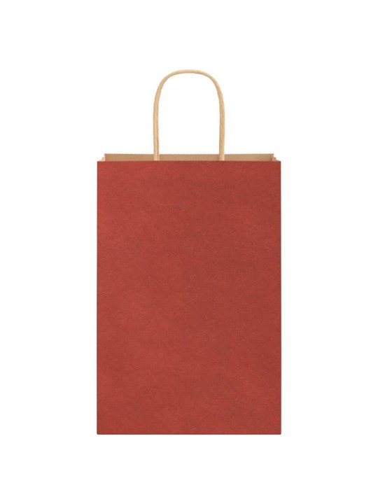 Paperikassit 250 kpl kahvoilla punainen 21x11x31 cm