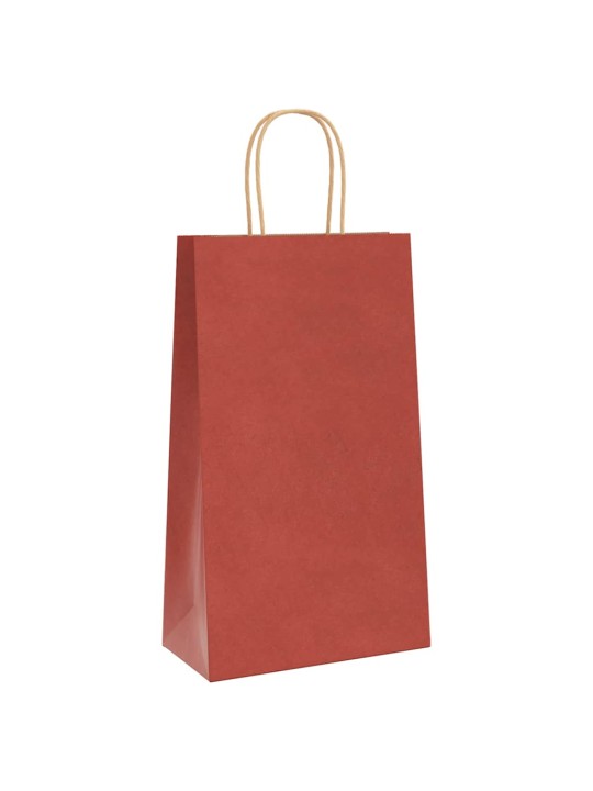 Paperikassit 250 kpl kahvoilla punainen 21x11x36 cm