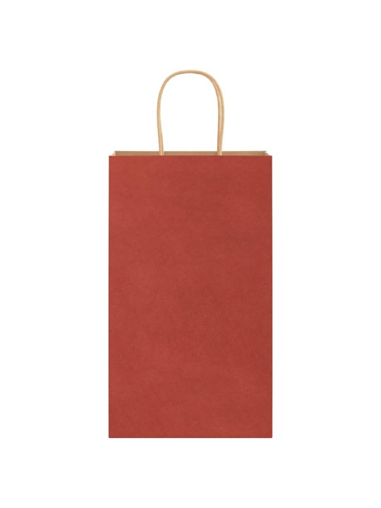 Paperikassit 250 kpl kahvoilla punainen 21x11x36 cm