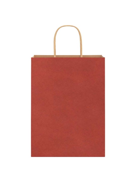 Paperikassit 250 kpl kahvoilla punainen 26x12x35 cm