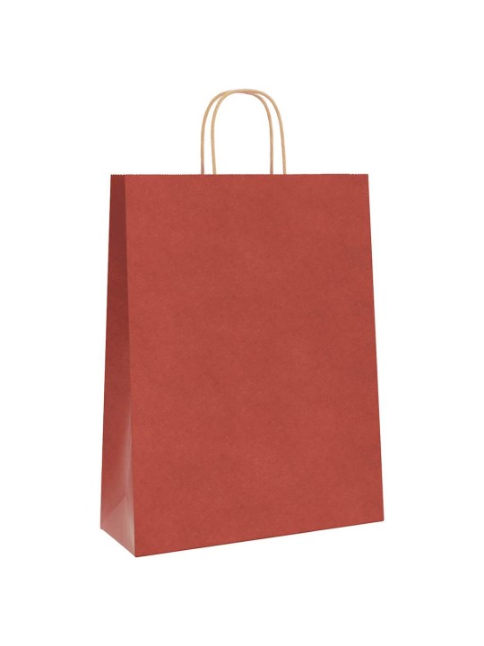 Paperikassit 250 kpl kahvoilla punainen 32x12x42 cm