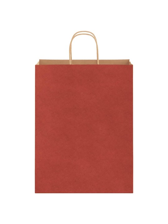 Paperikassit 250 kpl kahvoilla punainen 32x12x42 cm