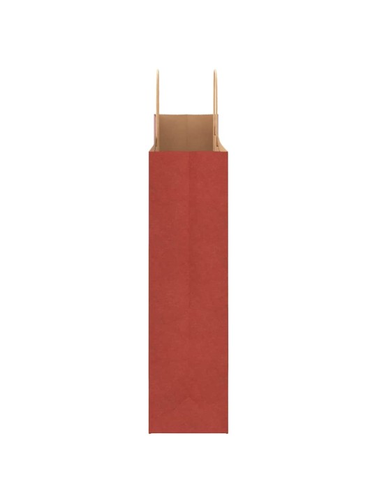 Paperikassit 250 kpl kahvoilla punainen 32x12x42 cm