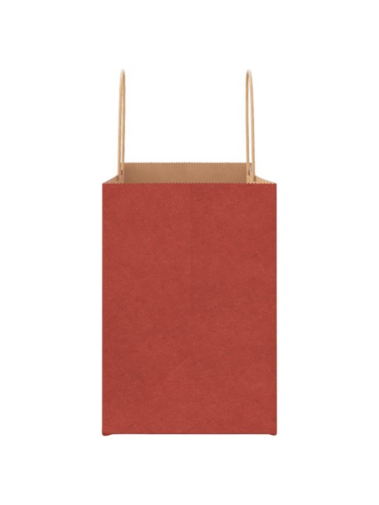 Paperikassit 250 kpl kahvoilla punainen 32x17x25 cm