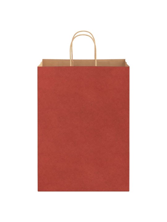 Paperikassit 250 kpl kahvoilla punainen 32x17x44 cm