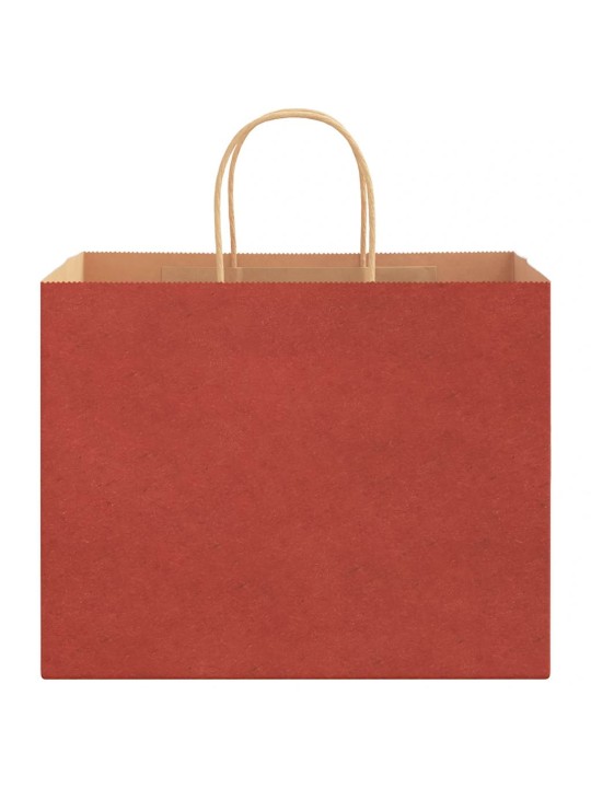 Paperikassit 250 kpl kahvoilla punainen 32x22x24 cm