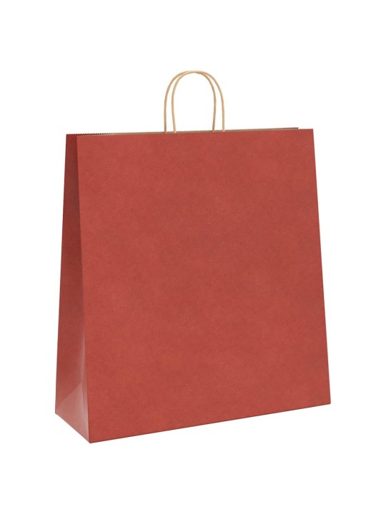 Paperikassit 250 kpl kahvoilla punainen 45x17x48 cm