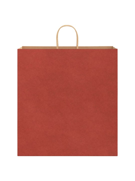 Paperikassit 250 kpl kahvoilla punainen 45x17x48 cm
