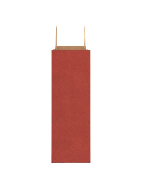 Paperikassit 250 kpl kahvoilla punainen 45x17x48 cm