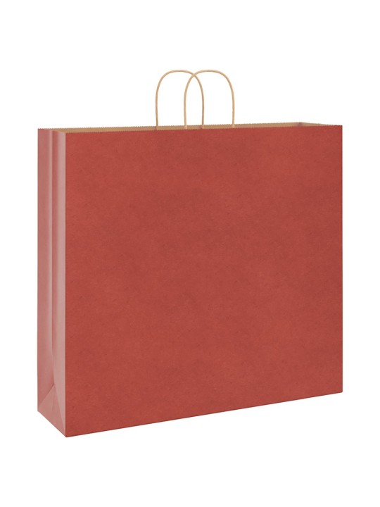 Paperikassit 250 kpl kahvoilla punainen 54x15x49 cm