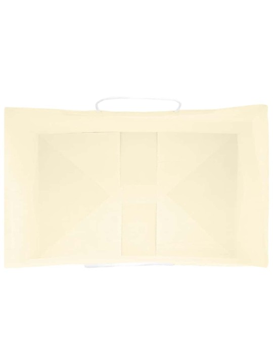 Paperikassit 50 kpl kahvoilla keltainen 26x17x25 cm